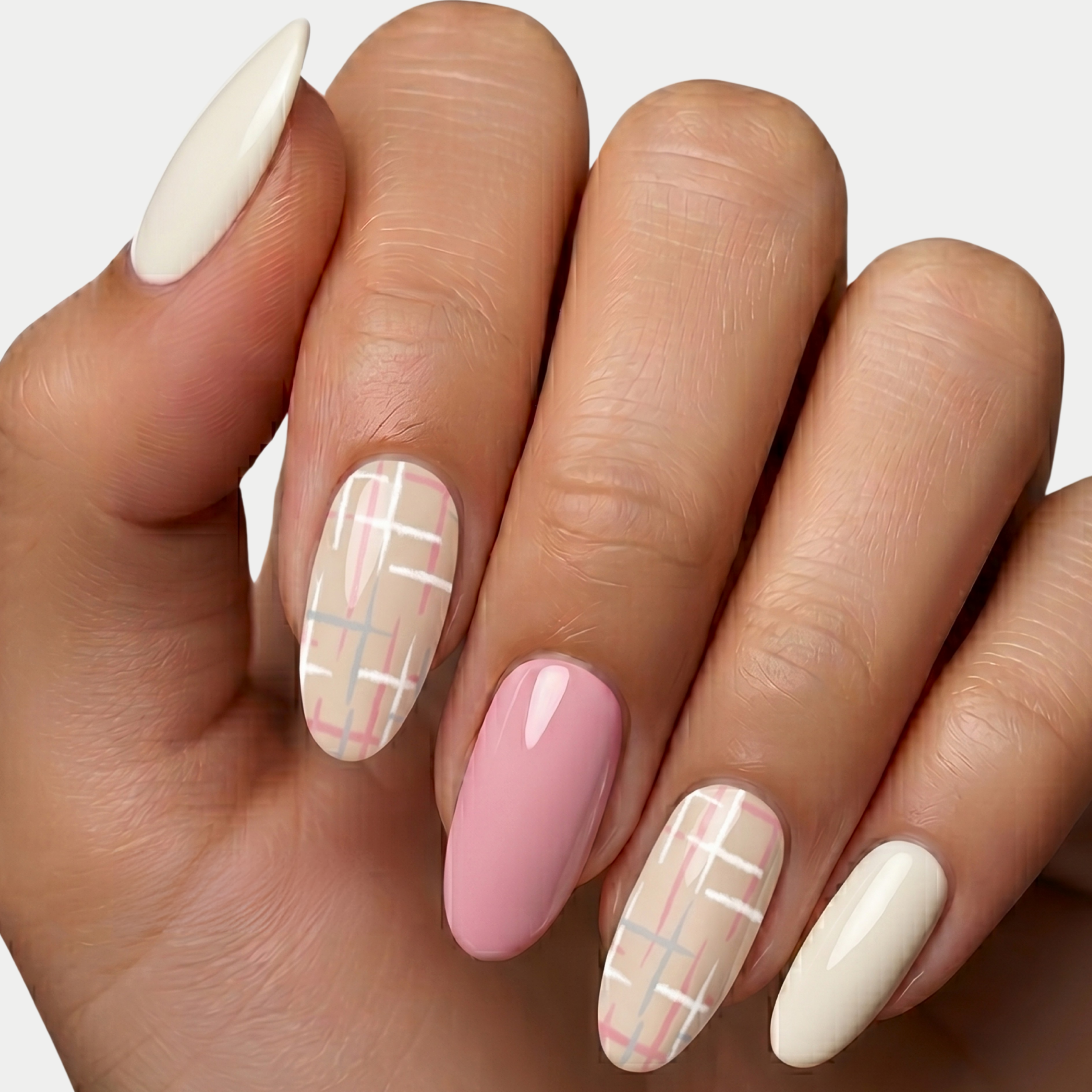 PINK WHITE BEIGE MIXED