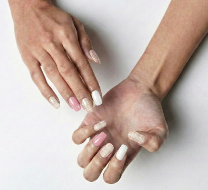 PINK WHITE BEIGE MIXED